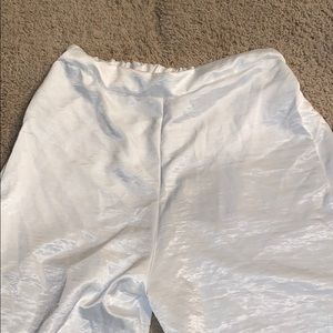Pretty Little Thing Silky White Flowy Beach Pants